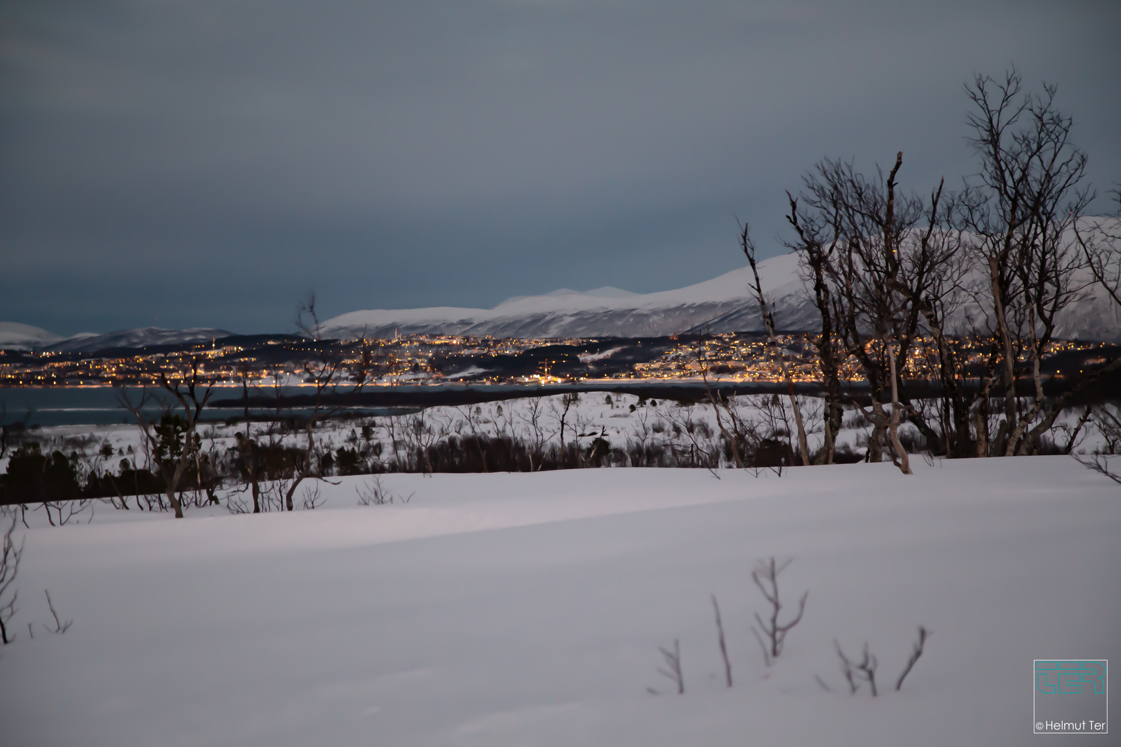 Tromsø in der Dämmerung