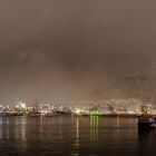 Tromsø Panorama mit Brücke und Hafen 