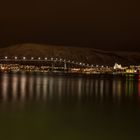 Tromsø und die Eismeerkathedrale bei Nacht