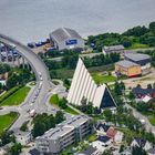 Tromso - 4 - Eismeerkathedrale von oben