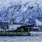 Tromsö im Winter mit der Eismeerkathedrale