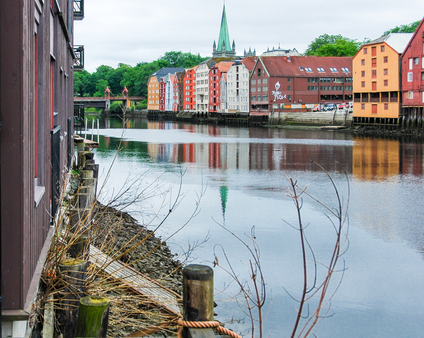 Trondheim bei trübem Wetter