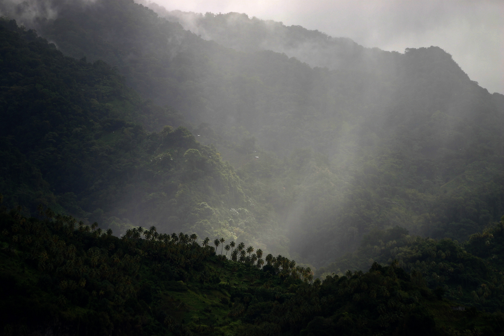 Tropischer Regen in St. Vincent Caribic