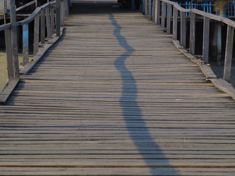 troubled bridge over water