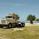 Truck on a small island