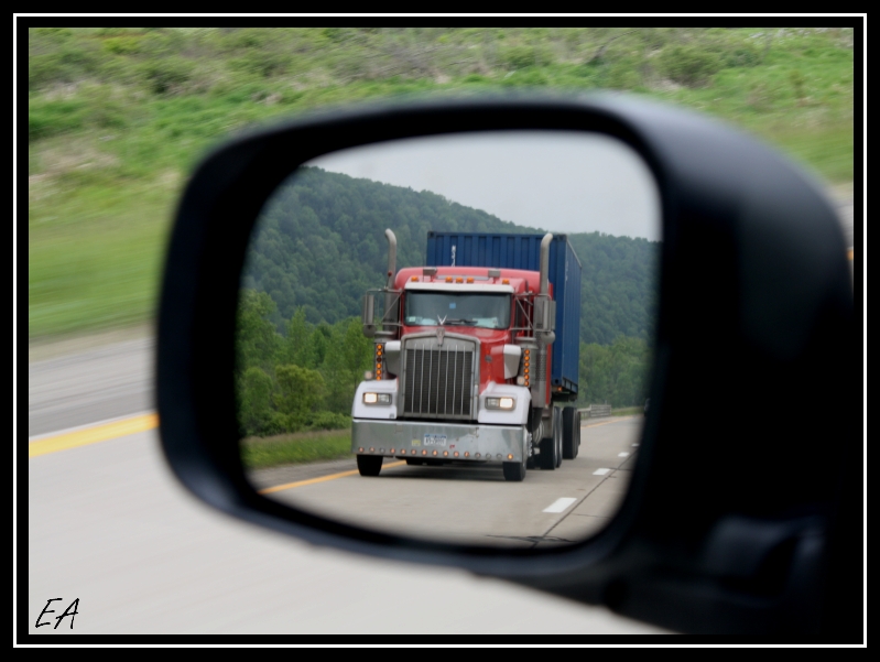 Truck on the road