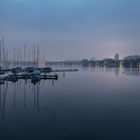 Trüber Abend an der Außenalster