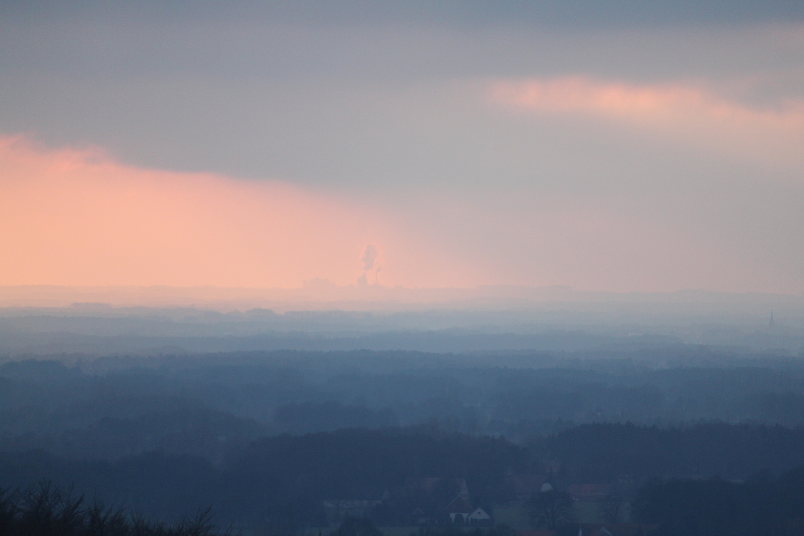 Trüber Blick vom Teutoburger Wald