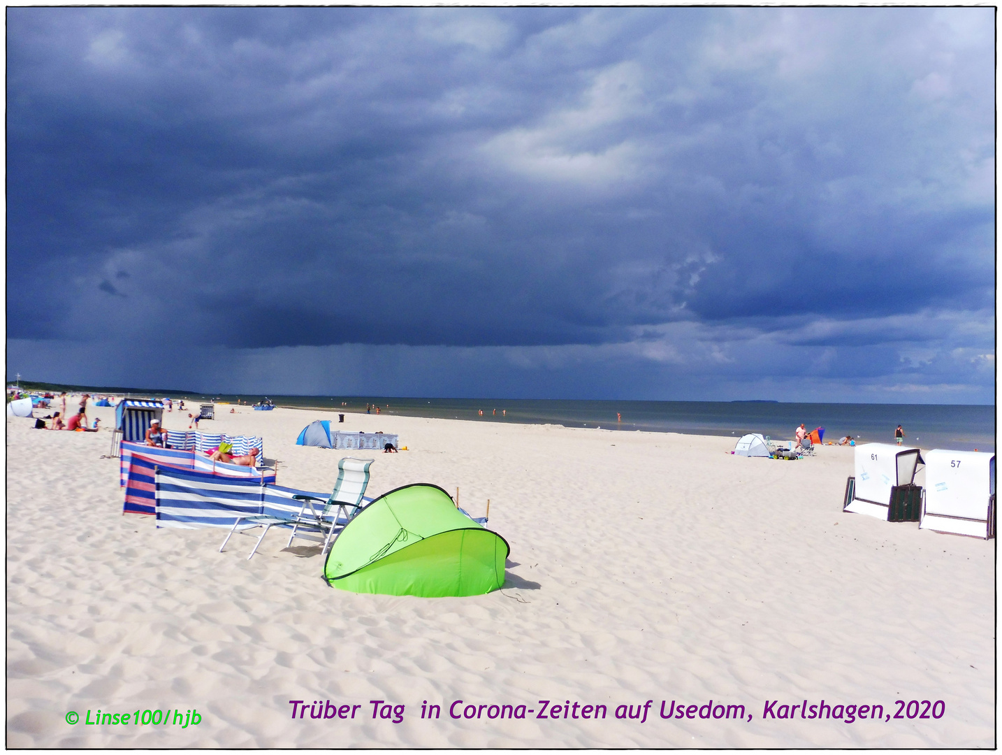 Trüber Tag am Strand von Karlshagen, Usedom 