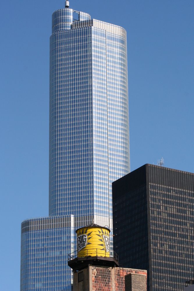 Trump tower...and a water tank having the bigger picture