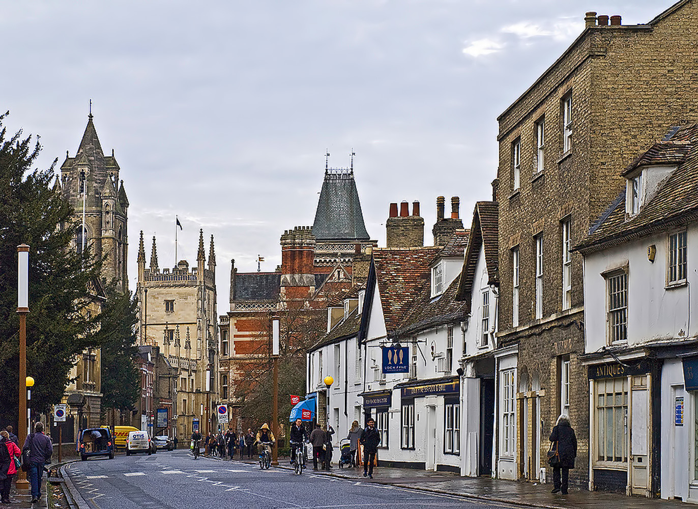 Trumpington Street vue vers le centre ville Cambridge photo et