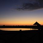 Tsavo east NP Sonnenuntergang am Wasserloch