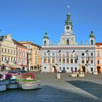 Tschechien  - Budweis Marktplatz -