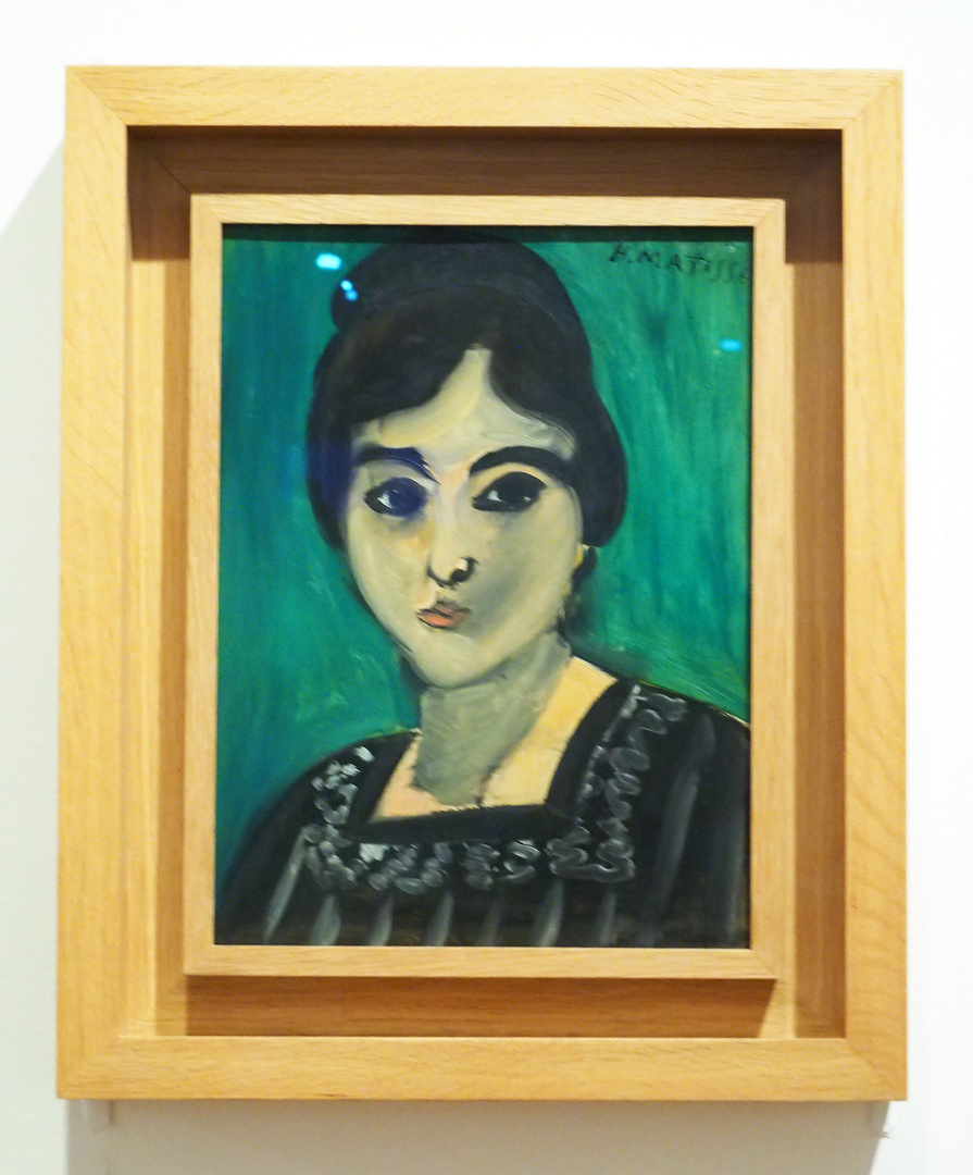 Tête de Lorette sur fond vert  -  Henri Matisse (1916)