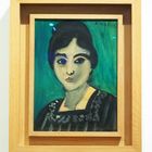 Tête de Lorette sur fond vert  -  Henri Matisse (1916)