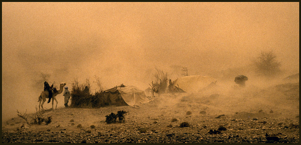 Tuareg-Camp im Sandsturm