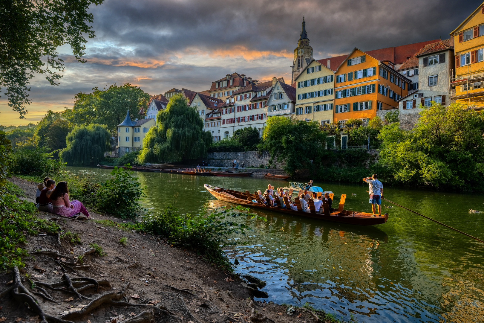 Tübingen - Am frühen Abend im September - Neckar