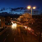 Tübingen bei einbrechender Nacht