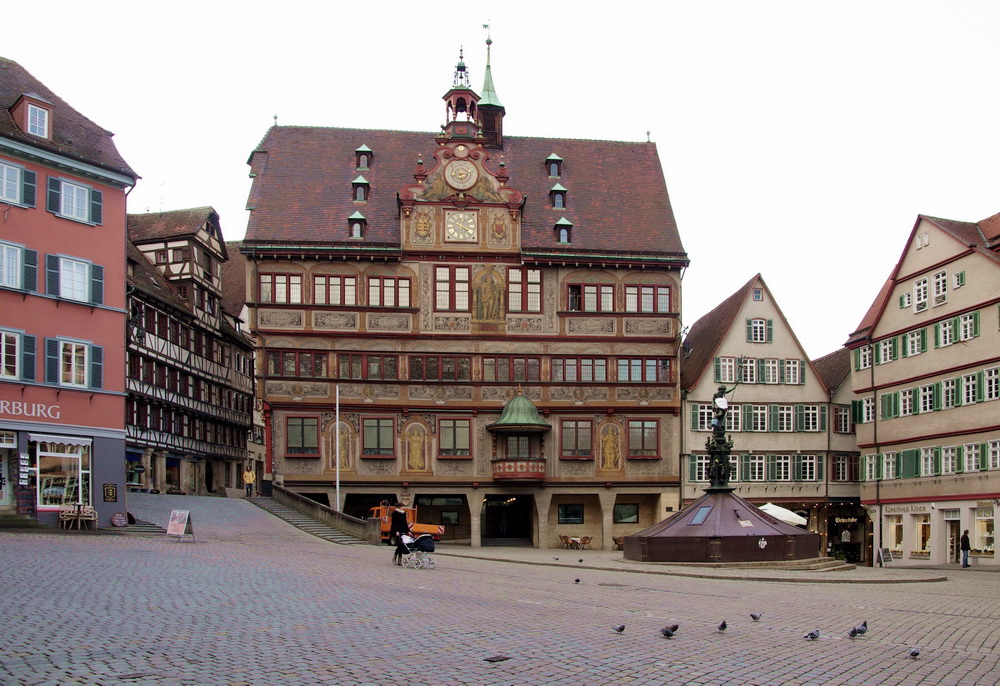 Tübingen, das Rathaus am Marktplatz Foto & Bild | deutschland, europe, baden- württemberg Bilder ...