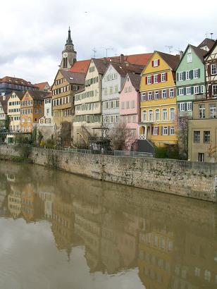 Tübingen - Häuserfront am Neckar