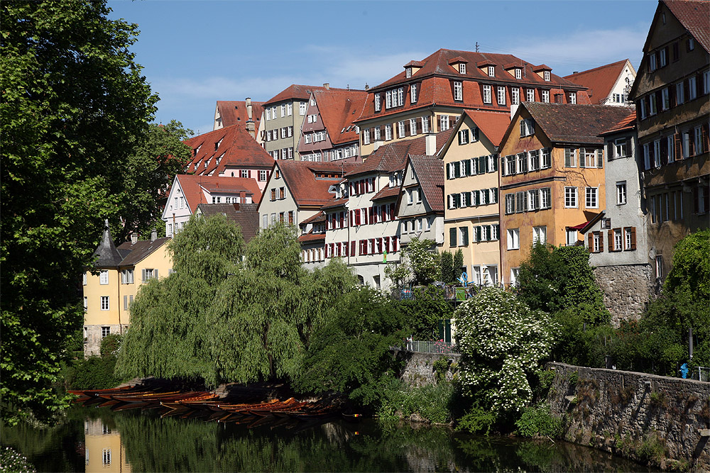 Tübingen, Neckarfront mit dem Hölderlinturm