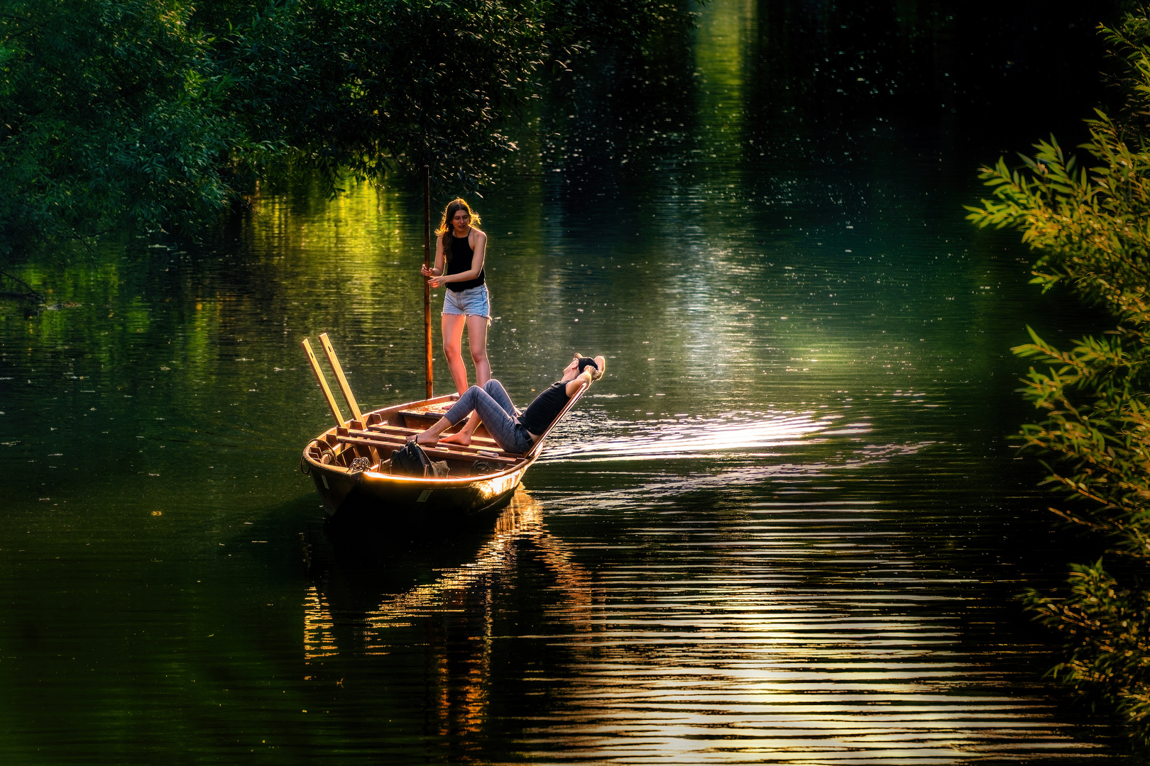 Tübingen - Relax auf dem Stocherkahn - Neckar