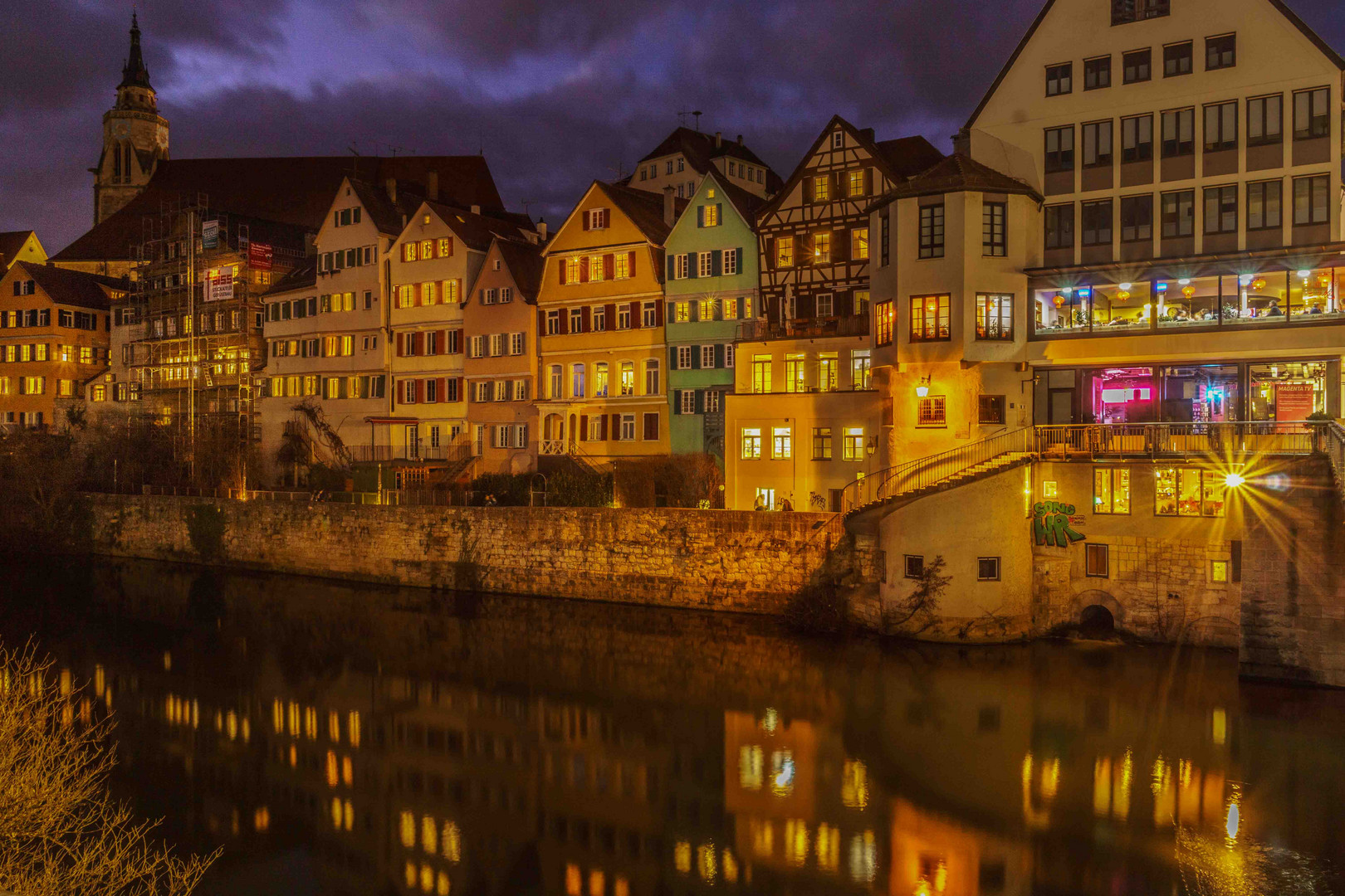 Tübingen stimmungsvoll beleuchtet