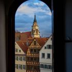 Tübinger Rathaus - Blick aus einem Dachfenster