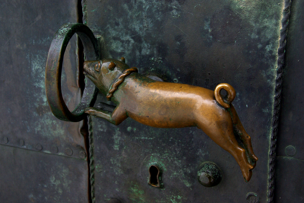 Türklinke und Rundgriff an der Stiftskirche Quedlinburg