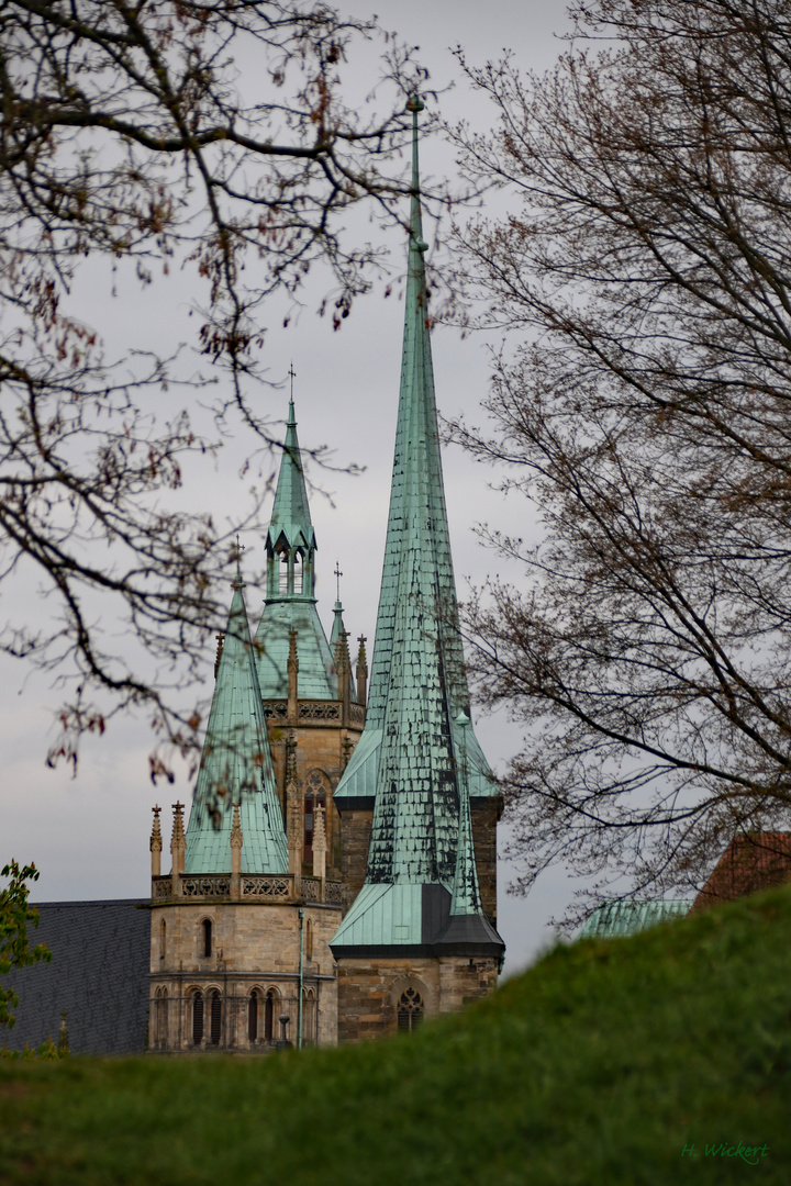 Türme von St. Severi-Kirche und dem Erfurter Dom