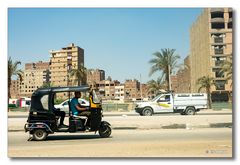 Tuk Tuk in den Strassen von Kairo
