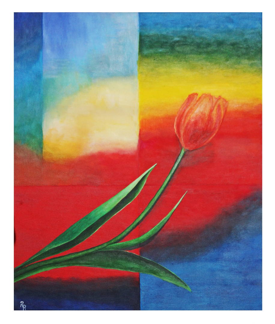 Tulpe in Acryl