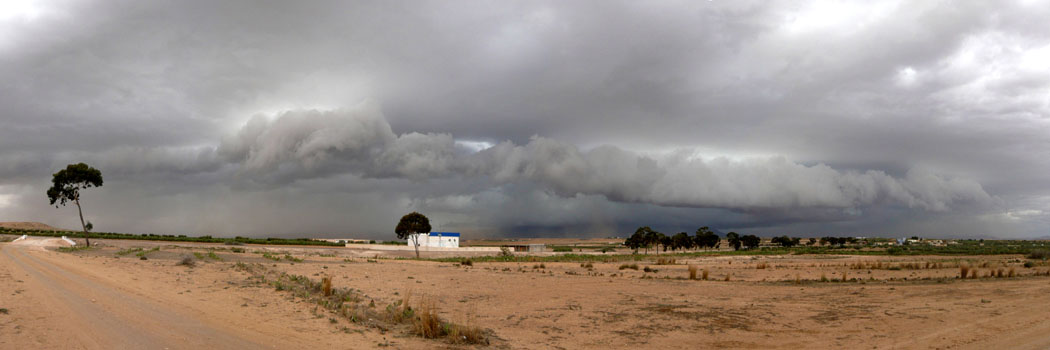 Tunesien 2008, aufziehender Sturm ...