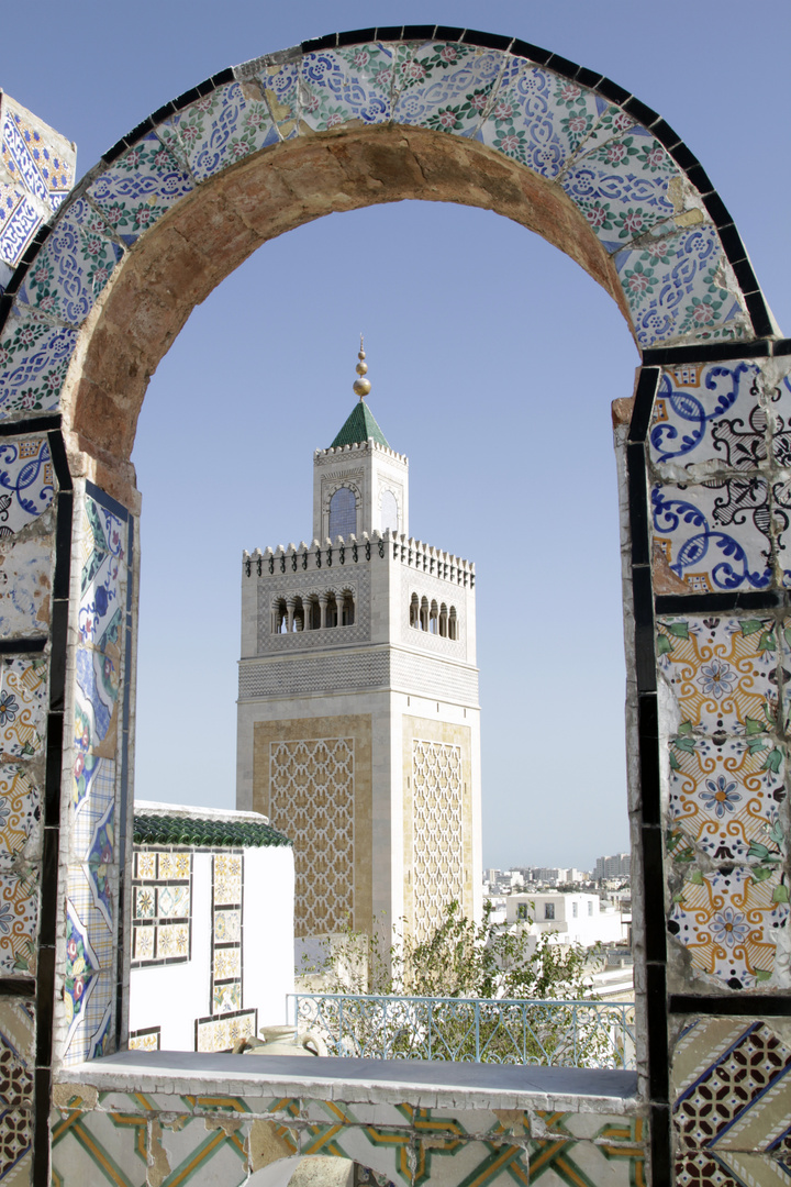 Tunis 2016; Blick auf die Zaituna von einer der berühmten Terassen