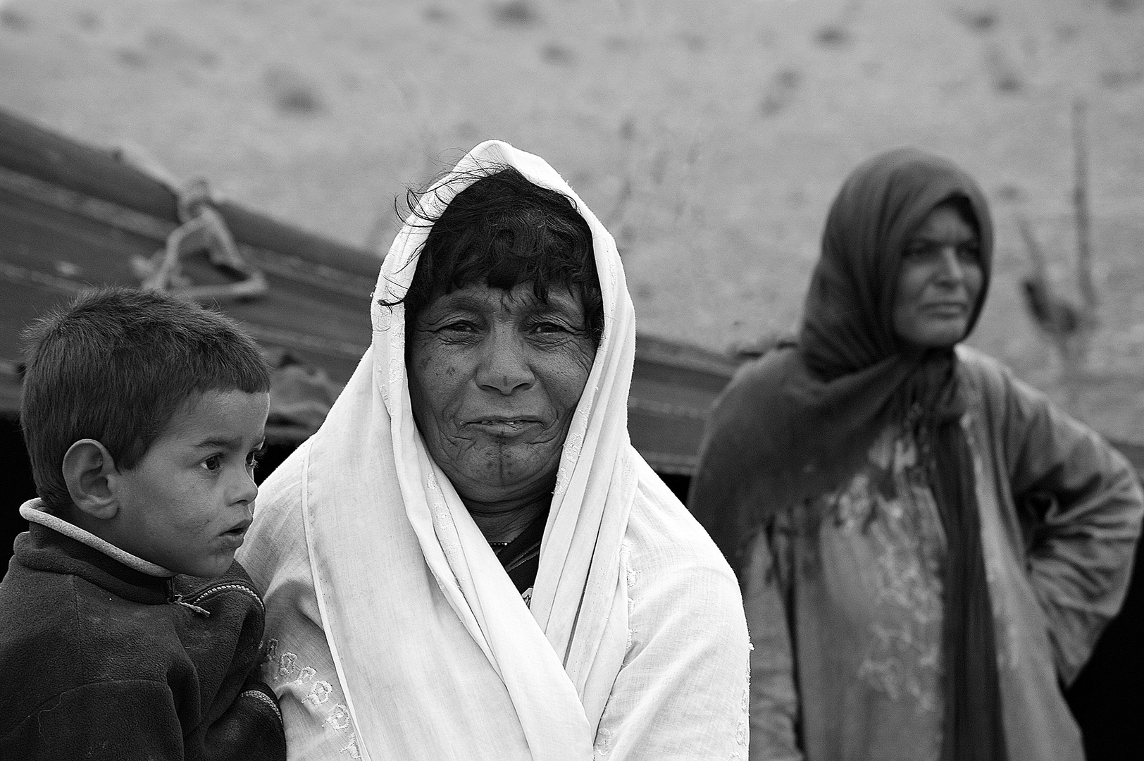 Tunisie - 3 générations de Berbere (Amazighs)