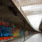 Tunnel innerhalb der Brücke über den Rhone