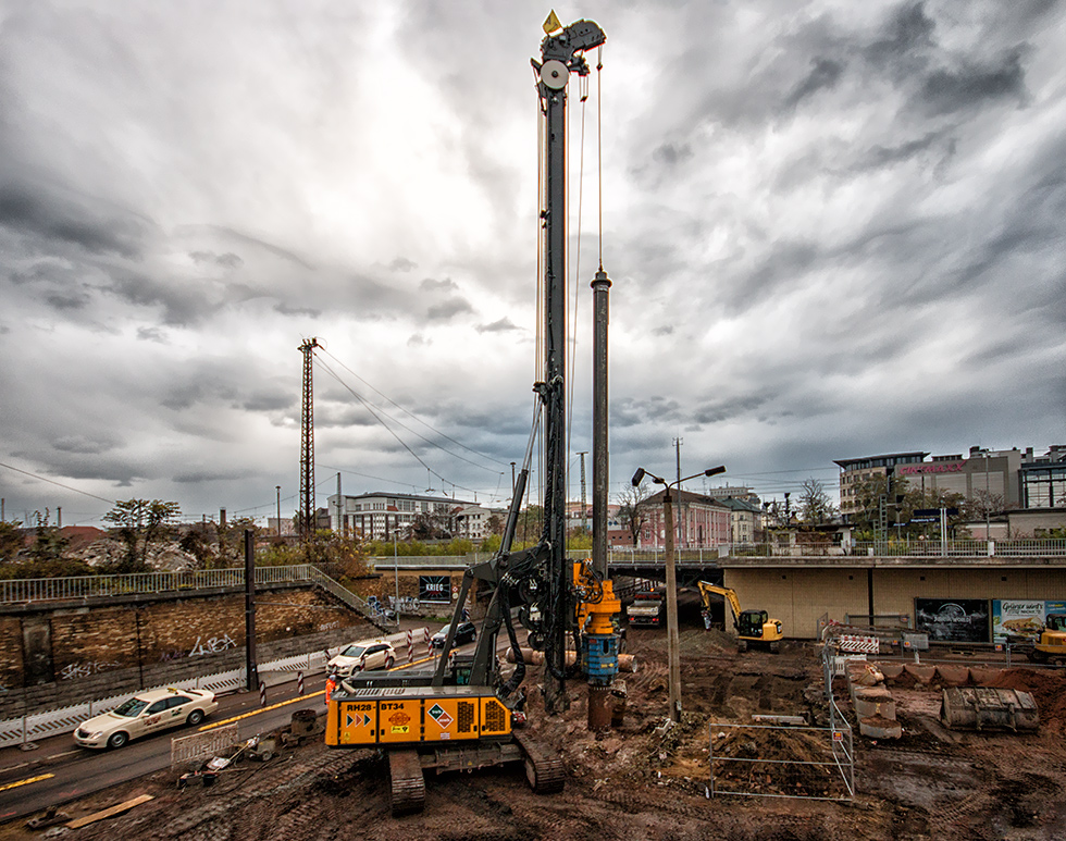 Tunnelbaustelle Magdeburg Kölner Platz...