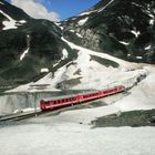 Tunneleinfahrt durch Lawinenschnee 1981