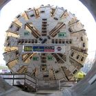 Tunnelvortriebsmaschine am Portal Aichelberg