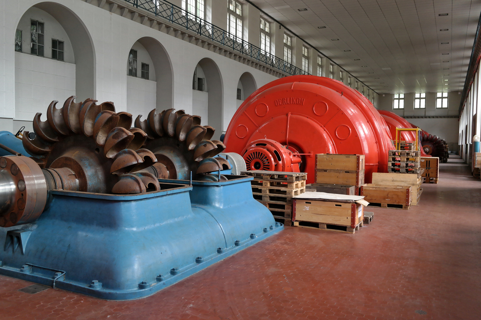 Turbinenhalle des Kraftwerks Amsteg I