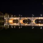 Turin - Brücke über den Po bei Nacht