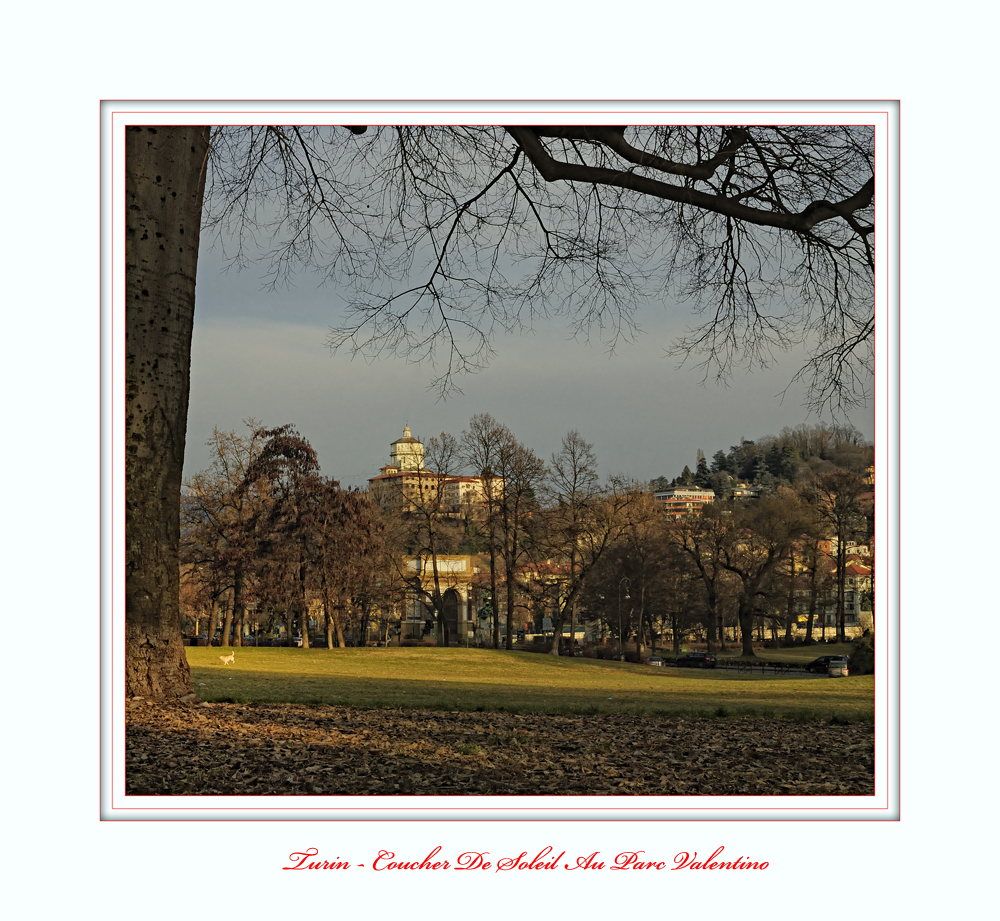 TURIN- COUCHER DE SOLEIL AU PARC VALENTINO