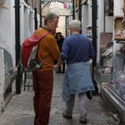 turistas en el mercado