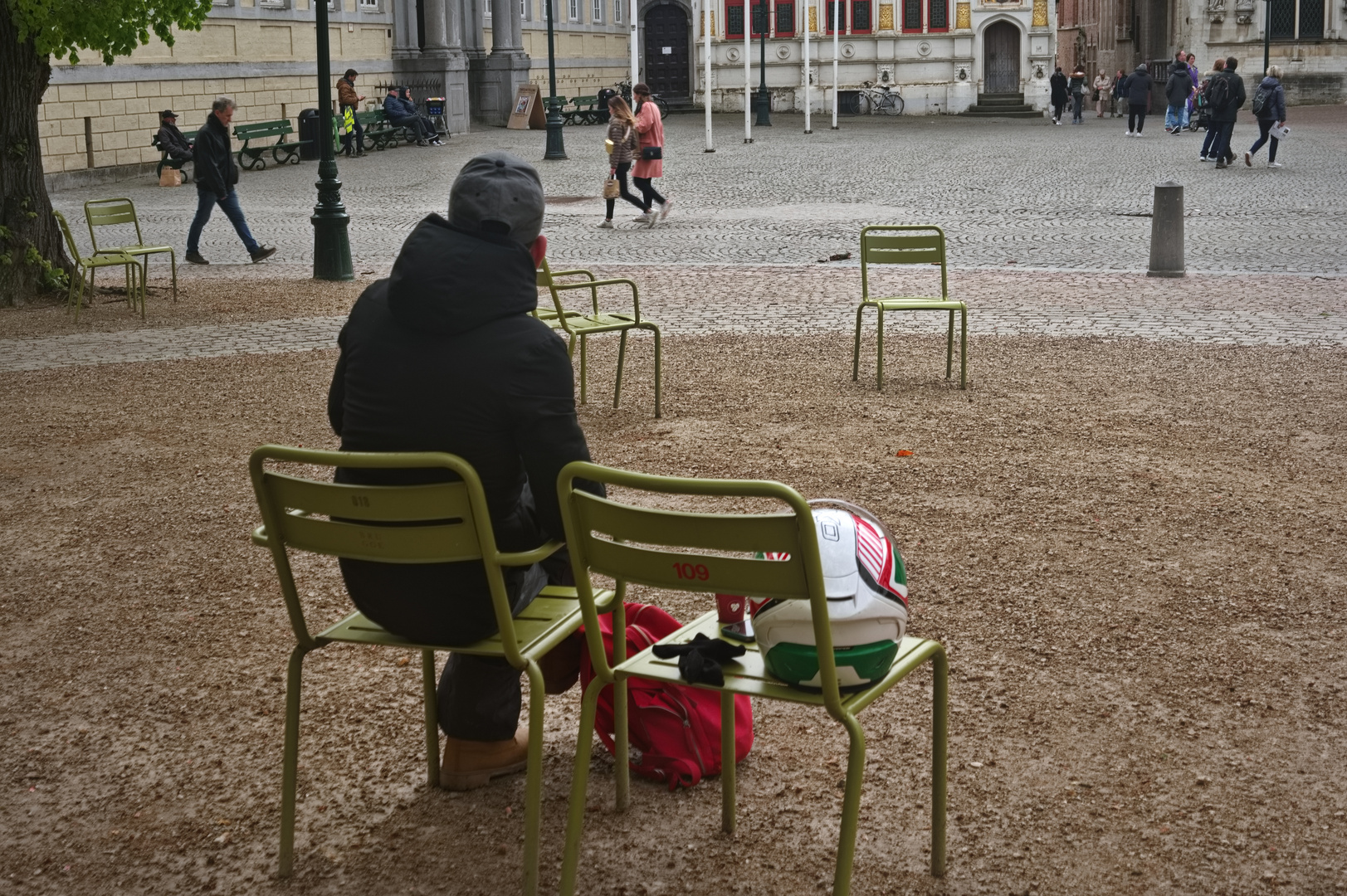 Turisten schauen