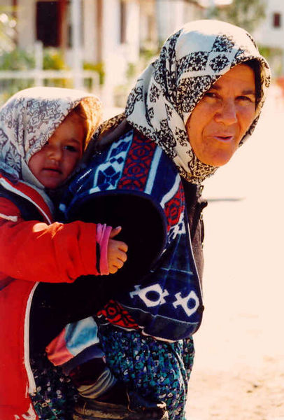 Turkish woman with child