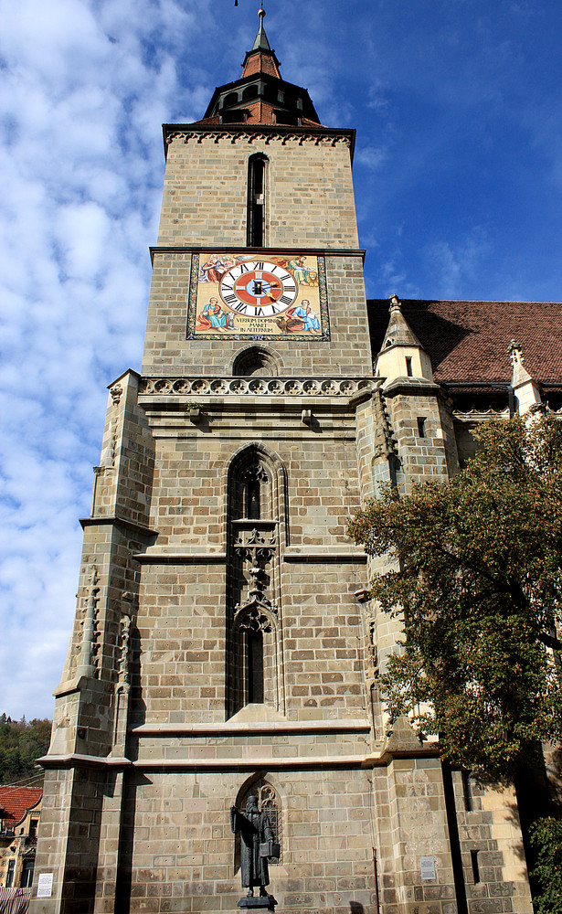 Turm der um 1385 erbauten Schwarzen Kirche in Brasov (Kronstadt)s.u.