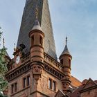 Turm mit Uhr am Schloss Veltheimsburg-Bebertal