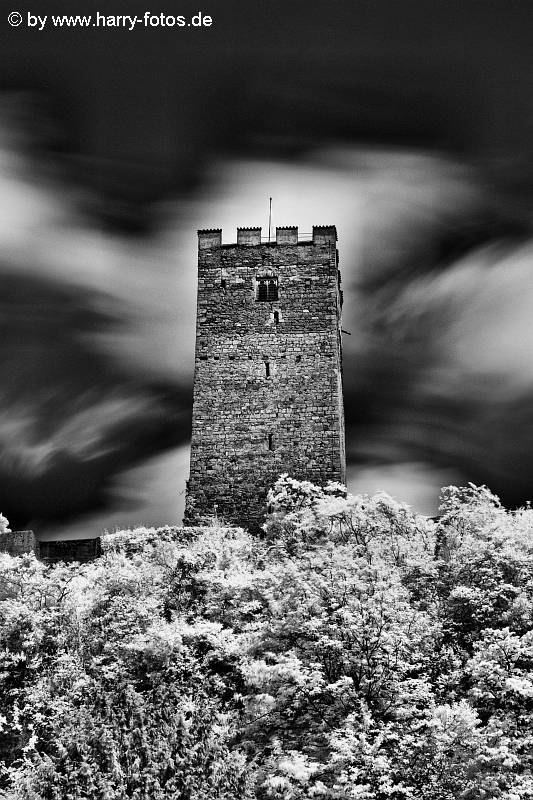 Turm von Schloss Neubeuern in S/W-Infrarot