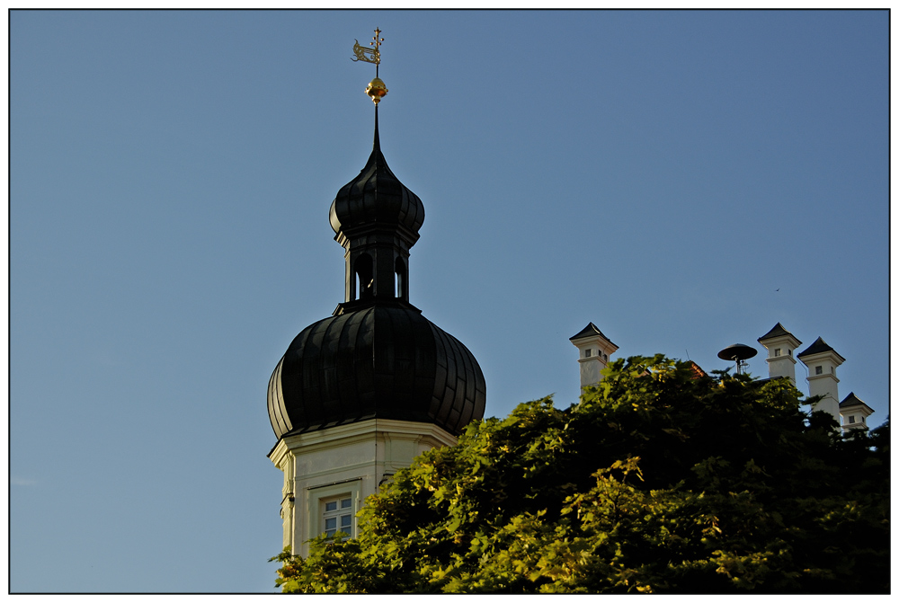 Turmdetail des Rathauses in Altötting.