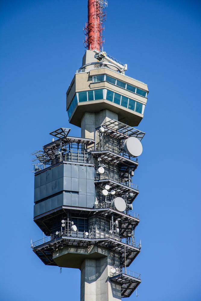 Turmkorb und Technik des Fernsehturms St. Chrischona